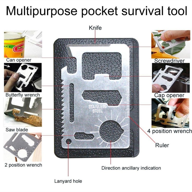 Top Lander Outdoor Survival Kit 7 in 1,Mini Emergency Survival Gear Small Camping Equipment Pocket Tool Gadgets Stocking Stuffers Ideal for Boys Kids Hiking - Image 3